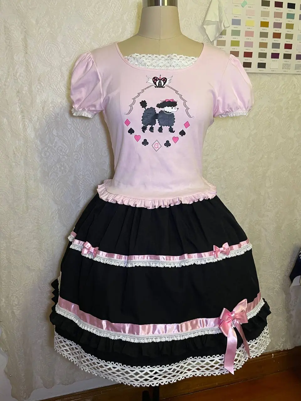 Poodle Poker Set (Top & Skirt)