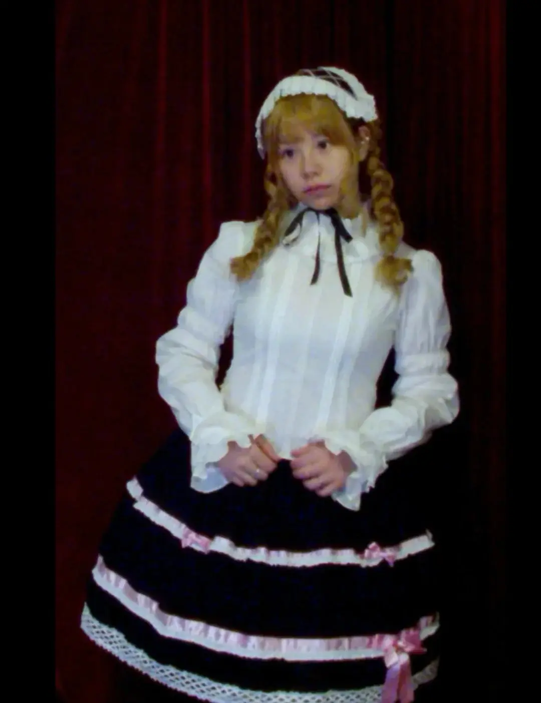 Poodle Poker, blouse and ribbon skirt
